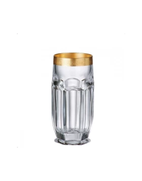 Κρυστάλλινο ποτήρι σωλήνα Bohemia Safari Gold