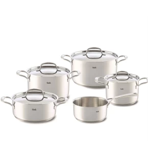 Σετ 5 ανοξείδωτα μαγειρικά σκεύη Fissler Riva
