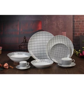 Σετ πιάτα φαγητού 20 τμχ Cryspo Trio Norden 8432