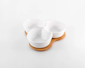 Σετ 3 μπολ για ντιπ σε βάση bamboo Cryspo 65.000.141