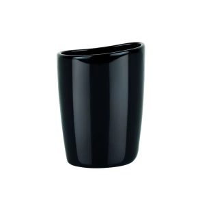 Ποτήρι μπάνιου για οδοντόβουρτσες Spirella Etna Shiny Black
