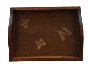 Ξύλινος δίσκος 43 εκ. Edelware Butterfly