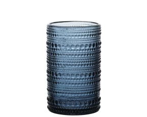 Φυσητό ποτήρι χυμού 365 ml Home Fasion Drops Blue