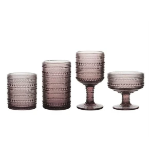 Σετ 24 φυσητά ποτήρια Home Fashion Drops Purple
