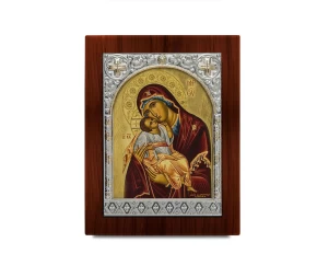 Ασημένια εικόνα 16 εκ. Γλυκοφιλούσα Prime Silver SA302/BG