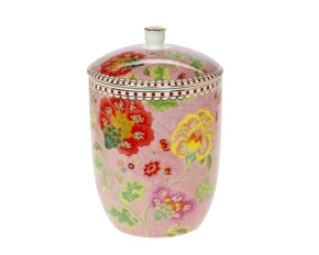 Μπισκοτιέρα 1.3 lt πορσελάνη Cryspo Trio Floral Pink 