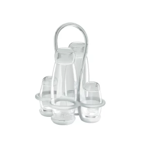 Σετ λαδόξυδο αλατοπίπερο σε βάση Guzzini Gocce Clear