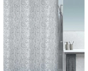 Υφασμάτινη κουρτίνα μπάνιου 240 εκ. Spirella Snake Pearl Grey 