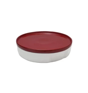 Πυρίμαχο Σκεύος Στρογγυλό με Καπάκι Espiel Ø30x8cm (BEN7001) White-Red