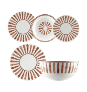 Σετ πιάτα φαγητού 20 τμχ πορσελάνη Ionia Mideia