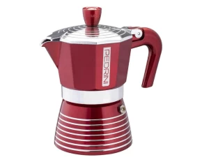 Καφετιέρα μπρίκι espresso 3 φλιτζανιών Pedrini Elegance Red