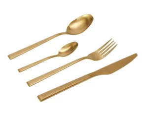 Σετ ανοξείδωτα μαχαιροπήρουνα 24 τμχ Cryspo Trio Durable Gold matt