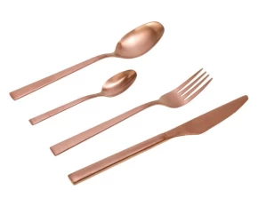 Σετ ανοξείδωτα μαχαιροπήρουνα 24 τμχ Cryspo Trio Durable Rosegold matt