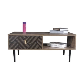 ΤΡΑΠΕΖΑΚΙ ΣΑΛΟΝΙΟΥ Home ΜΑΥΡΟ GREY OAK 100*50*42.5 Fylliana 271-00-023