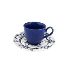Φλυτζάνι πιατάκι τσαγιού 220 ml Stoneware Oriana Ferelli Tiffany Blue