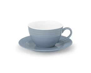 Φλυτζάνι πιάτο cappuccino 220 ml Cryspo Jasper Oceanblue