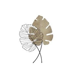 ΔΙΑΚΟΣΜΗΤΙΚΟ ΤΟΙΧΟΥ ΜΕΤΑΛ. ΜΑΥΡΟ-ΧΡΥΣΟ ΦΥΛΛΑ 71,5X48,5X5 Espiel ICY227