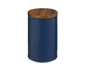 Μεταλλικό βάζο κουζίνας καπάκι bamboo 15 χ 10 εκ. Five 151143B
