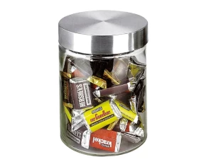Γυάλινο δοχείο κουζίνας 1250 ml inox καπάκι Sinoglass 9209003