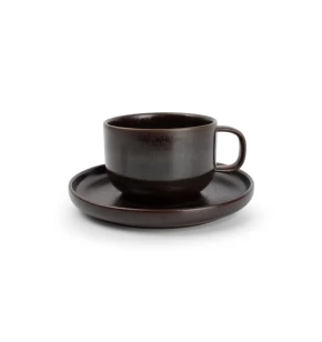 Φλυτζάνι πιατάκι cappuccino 240 ml stoneware Salt & Pepper Tabo Chocolate