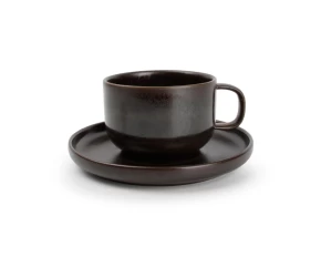 Φλυτζάνι πιατάκι cappuccino 240 ml stoneware Salt & Pepper Tabo Chocolate