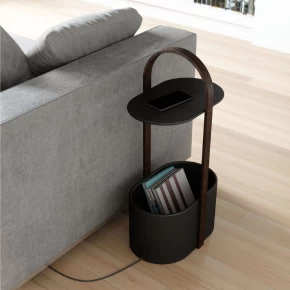 Αποθηκευτικό τραπεζάκι Bellwood Umbra Μαύρο/Walnut 1013760-048