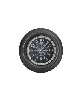 Ρολόι Τοίχου Vintage με Πυξίδα Γκρι 23.2εκ. Espiel ROL602