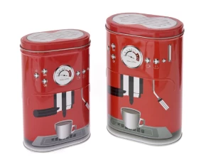 Σετ 2 μεταλλικά κουτιά A&I Deco Espresso Machine 70463