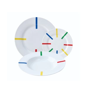 Σετ πιάτα 18 τμχ πορσελάνη Benetton BE-0245