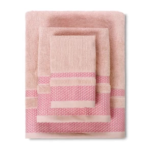 Cryspo Trio σετ πετσέτες 3 τμχ Jacquard Old Rose 02.520.10