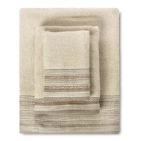 Cryspo Trio σετ πετσέτες 3 τμχ Jacquard Mentor Ecru 02.500.10