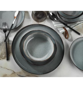 Kütahya Pearl Mood Blue Σετ Φαγητού Πορσελάνης 20 Τεμαχίων 