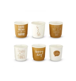 Σετ 6 φλυτζάνια espresso 100 ml stoneware WD Lifestyle WD460