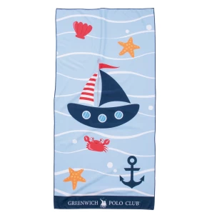 GREENWICH POLO CLUB ΠΕΤΣΕΤΑ ΘΑΛΑΣΣΗΣ 70Χ140 3761 ΚΟΚΚΙΝΟ, ΜΠΛΕ