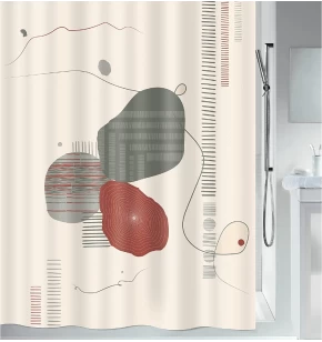 Υφασμάτινη κουρτίνα μπάνιου 180 χ 200 εκ. Spirella Teiva 02075.001