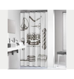 Υφασμάτινη κουρτίνα μπάνιου 180 χ 200 εκ. Sealskin Barber Black