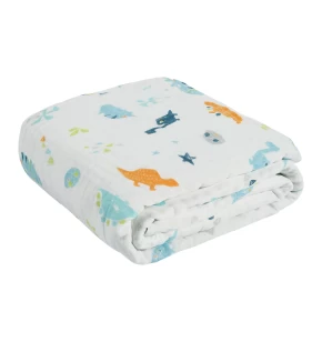 DAS BABY ΚΟΥΒΕΡΤΑ-ΜΟΥΣΕΛΙΝΑ 105X150 RELAX 6623 ΛΕΥΚΟ, ΜΠΛΕ, ΠΟΡΤΟΚΑΛΙ