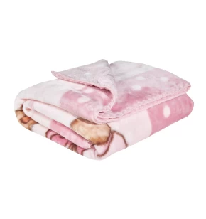 DAS BABY ΚΟΥΒΕΡΤΑ VELOUR 110X140 RELAX 4869 ΚΑΦΕ, ΡΟΖ