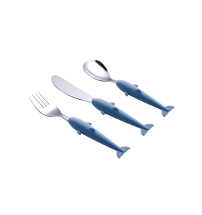  Σετ παιδικά μαχαιροπήρουνα 3 τμχ Cryspo Trio Blue Shark 45.100.158