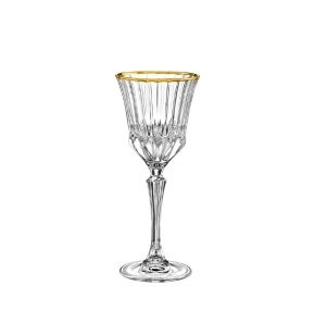 Σετ 6 κρυστάλλινα ποτήρια κρασιού 220 ml RCR Adagio Gold