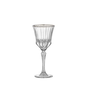 Σετ 6 κρυστάλλινα ποτήρια κρασιού 220 ml RCR Adagio Platin
