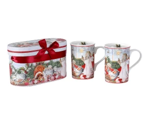 Σετ 2 κούπες πορσελάνη 300 ml σε gift box Xmas Plastona 11.95742 