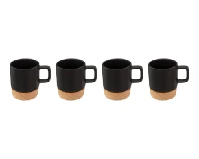 Σετ 4 φλυτζάνια lungo 120 ml stoneware Secret De Gourmet 176953