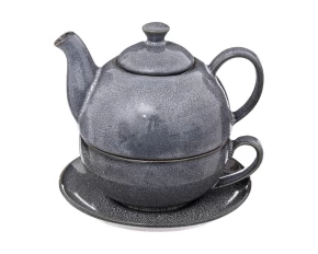 Ατομική τσαγιέρα 500ml & κούπα stoneware Secret De Gourmet 194117A