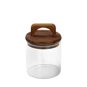 ΓΥΑΛΙΝΟ ΔΟΧΕΙΟ ΜΕ ΚΑΠΑΚΙ BAMBOO 550ML 10X14,5EK Espiel TUL104K6