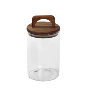 ΓΥΑΛΙΝΟ ΔΟΧΕΙΟ ΜΕ ΚΑΠΑΚΙ BAMBOO 950ML 10X19,5EK Espiel TUL105K6