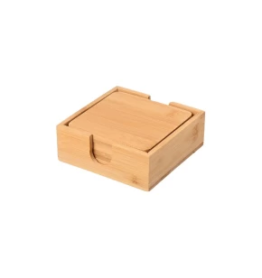 Σετ 4 σουβέρ σε θήκη bamboo 11 x 11 εκ. Estia 01-19723