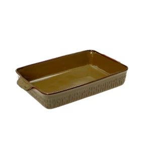 Πυρίμαχο ταψί stoneware 36x23x7εκ. Cryspo Trio Cottage Dark 37.070.77