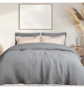 DAS HOME ΚΟΥΒΕΡΛΙ ΜΟΝΟ HAPPY 9630 ΓΚΡΙ