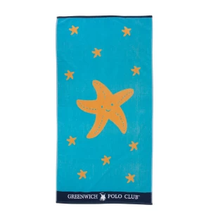 GREENWICH POLO CLUB ΠΕΤΣΕΤΑ ΘΑΛΑΣΣΗΣ 70Χ140 3893 ΓΑΛΑΖΙΟ, ΠΟΡΤΟΚΑΛΙ